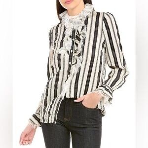 Tory Burch Striped Button Up